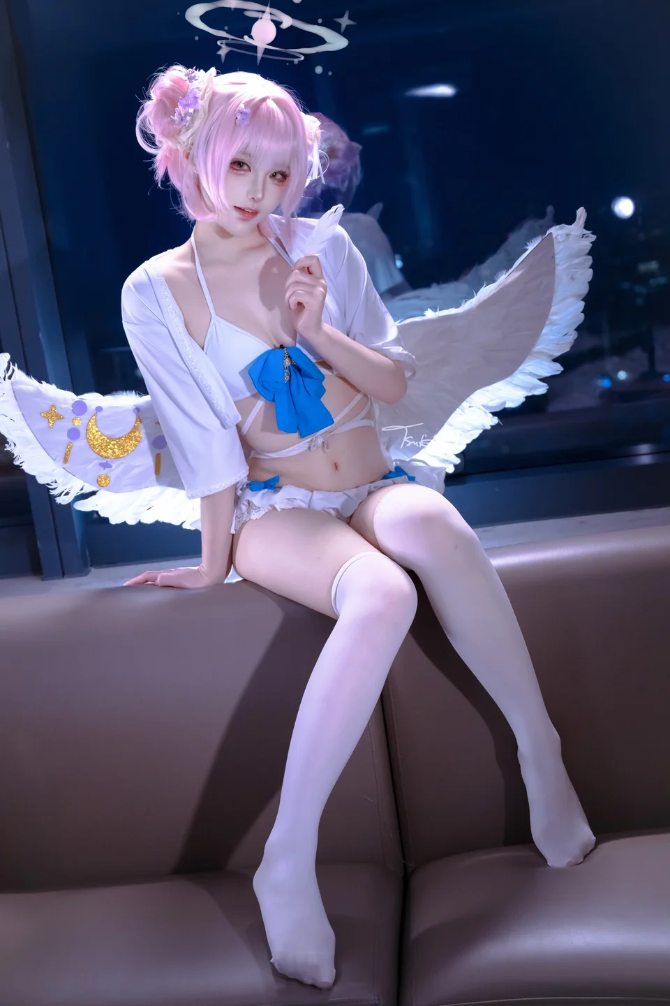 Tsuki_月隐 - 圣园未花 [16P-134MB] tg@simisebaisi 【丝足阁】007.webp